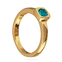 Кольцо Теннис (кристаллы изумруд, г/п: золото, 4 мм, р.18) Uvelina SW00 0001G-229R-8