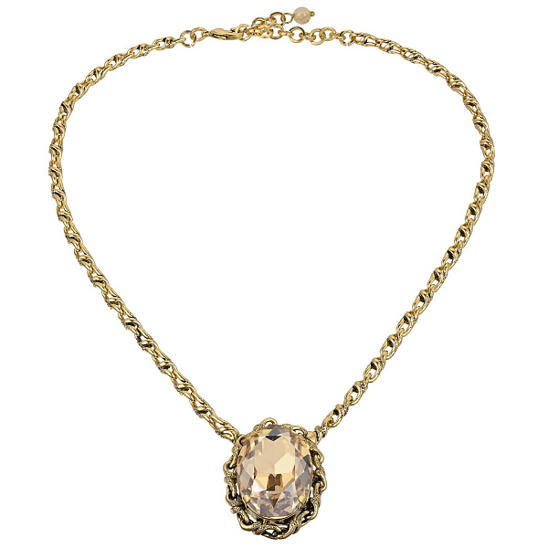 Кольцо (Кристалл медовый, 3,5х2,7 см, регулируется) Италия Claudio Canzian 002 01 563