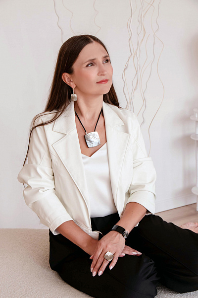 Колье Mindoro (Палаванский перламутр, 5х5 см, 43 см) 13-44110 Франция Nature Bijjoux 