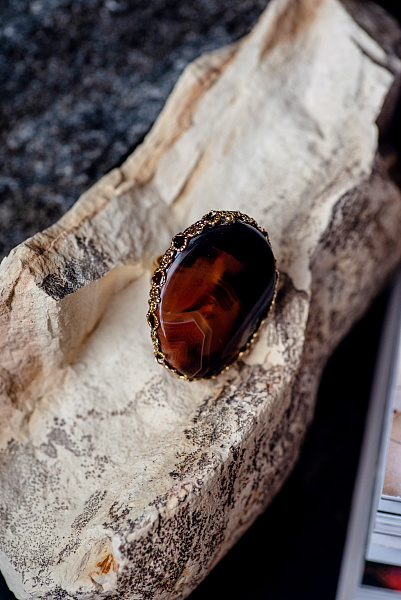 Кольцо (Агат) Италия  Claudio Canzian 002 01 089