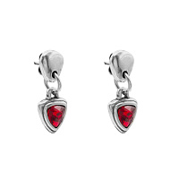 Серьги Ciclon 251606-03 (кристалл красный,г/п: серебро, 2,7х1,2 см) Испания Amarre