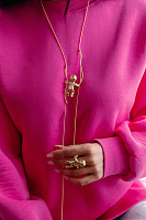 Колье Пупс (г/п: золото, 4,5х3 см, 118 см) Греция Kalliope 022 05 087