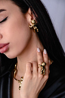 Серьги Пупс ( г/п: золото, 1,8см,  4.5х3 см..3 гр. и 12 гр.) Греция Kalliope 022 02 087