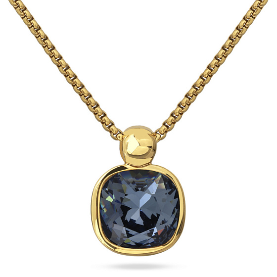 картинка Кулон Триумф (кристаллы джинс, 10 мм, 50+5 см, г/п: золото) Uvelina SW00 0020G-266P ювелирный  магазин Калина являющийся официальным дистрибьютором в России 
