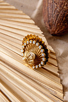 Кольцо Ракушка (кристалл прозрачный,майорка, 4,7х4,5 см) Италия  Claudio Canzian 002 01 538