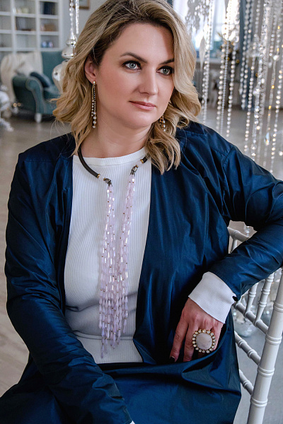 Серьги (кристаллы белый опал, г/п: золото, 8,8х1 см, 10 гр) Италия Claudio Canzian 002 02 361