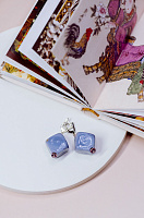 Серьги Rombo фиолетовый Италия ENZO BENZO