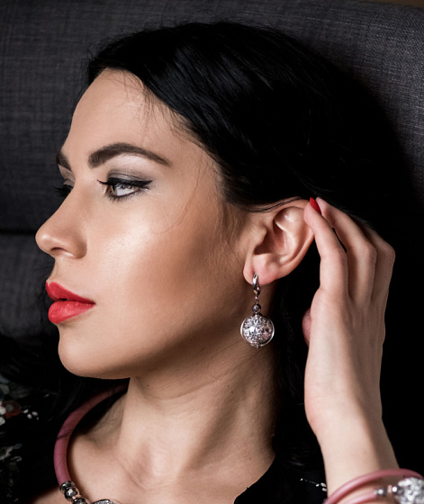 картинка Серьги Polvera серебро Италия ENZO BENZO ювелирный  магазин Калина являющийся официальным дистрибьютором в России 