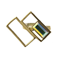 Кольцо (кристалл мультиколор, г/п: золото, регулируется) Греция Kalliope 022 01 051