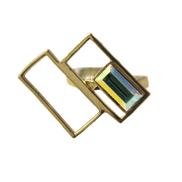 Кольцо (кристалл мультиколор, г/п: золото, регулируется) Греция Kalliope 022 01 051