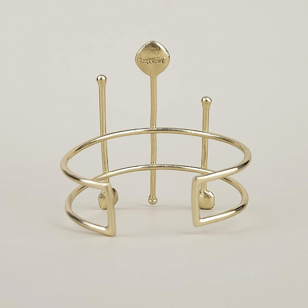 Браслет (кристалл прозрачный 6,7 см, 1х1см, г/п: золото) Греция Kalliope 022 04 018