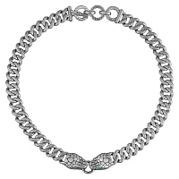 Колье Гипноз (кристаллы зеленые, 42-47 см, г/п: античное серебро) Uvelina BS05 0220AS-00N