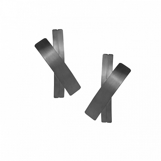 картинка Серьги Mercy (с пластинами, г/п: серебро) Греция Katerina Vassou KV25.1-403059B ювелирный  магазин Калина являющийся официальным дистрибьютором в России 