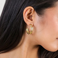 Серьги CORALIA  (7 гр, 4 см, г/п:золото) 12-32274 Франция Ori-Tao