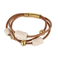 Браслет (керамика бежевый, г/п: золото, 20 см, 2.5 см) Испания 01904005 Maximilianas