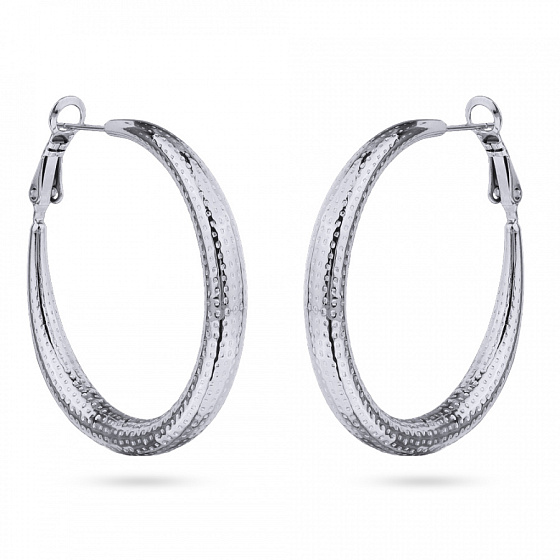 картинка Серьги Конго (г/п: родий) Uvelina BS00 0037R-00E ювелирный  магазин Калина являющийся официальным дистрибьютором в России 