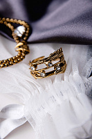 Кольцо Сердца (кристаллы прозрачные, регулируется) Италия Claudio Canzian 002 01 608