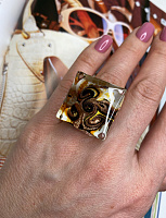 Кольцо Quadro 17,5 молочное ENZO BENZO Италия