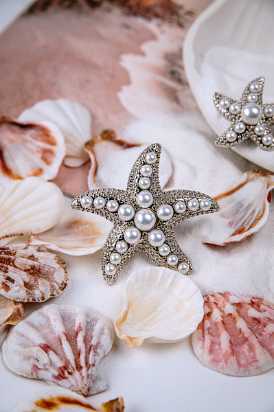 Кольцо Морская звезда (Майорка, г/п: родий, от р.18) Испания Madreperla 020 01 026