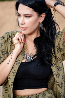 Колье Паук (эмаль, г/п: золото, 80-84 см) EX00 0042GB-00P Uvelina