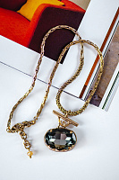 Колье Карина (кристалл графит, 4х3,1 см, 52 см) Италия Claudio Canzian 002 05 060