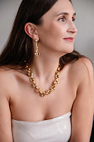 Серьги (кристаллы белый опал, светло-зеленый, персиковый, 16гр.) Италия Claudio Canzian 002 02 805