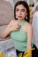 Серьги ELLEN (кристаллы, перламутр, г/п: золото, латунь,7 см)1268509 Франция F.H