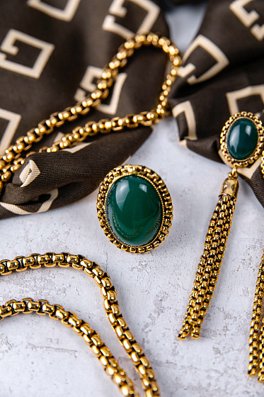 картинка Кольцо (агат, 3,1х2,4 см) Италия Claudio Canzian 002 01 535 ювелирный  магазин Калина являющийся официальным дистрибьютором в России 