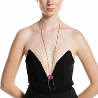 Колье Care (с кристаллом, фуксия, г/п: золото) Греция Katerina Vassou KV25.1-403315G