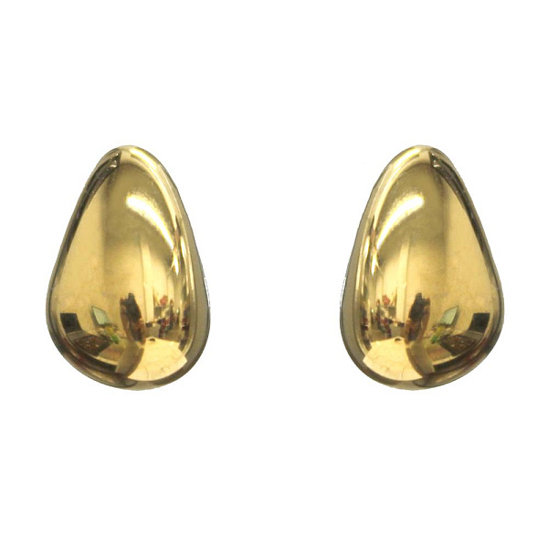 Пусеты Капля (керамика, г/п: золото,1.5х1 см ) Испания 01902033