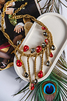 Колье (красный, графит кристалл) Италия  Claudio Canzian  002 05 653