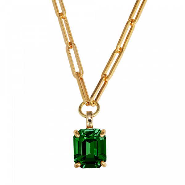 Колье OCTA (кристалл зеленый, г/п: золото, 50 см) Дания DYRBERG/KERN 470102