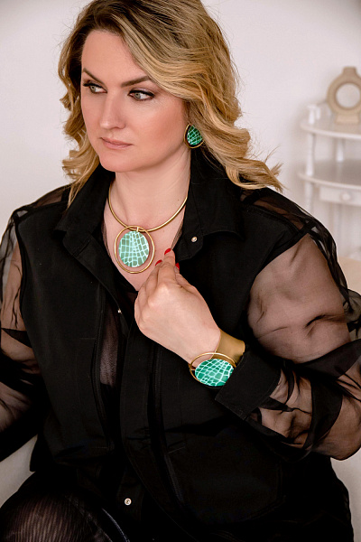 Колье Kenza (эмаль, г/п: золото) Греция Katerina Vassou KV23-307585