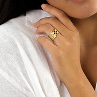 Кольцо NOEMIE (эмаль, латунь, г/п:золото, регулир.6,15 гр.) 1963452 Франция F.H