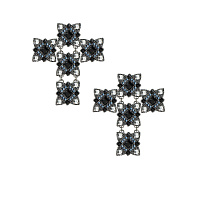 Серьги (кристаллы Swarovski, 7.5х6 см, г/п: золото, 15 гр.) Katerina Vassou KV26.1-404927B