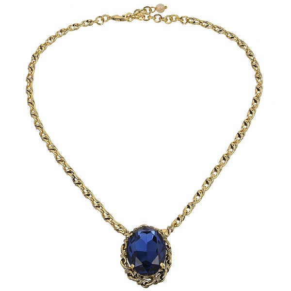 Колье (Кристалл синий, 49,5 см, 3,8х2,7 см) Италия Claudio Canzian 002 05 810