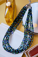 Колье Racconto S синие, зеленые/черный Италия ENZO BENZO 