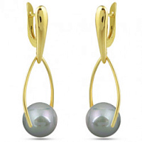 Серьги (Майорка, голубой хамелеон, г/п: золото) MK11 0013-22a Uvelina