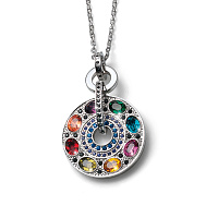 Колье Rainbow RH (multi, 3,5х3,5 см, 58 см, регулируется) 11395 Австрия Oliwer Weber