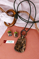 Колье Komodo (Камень острова Мактан, дуб, г/п: золото, 84 см) Франция Nature Bijjoux 15-43621