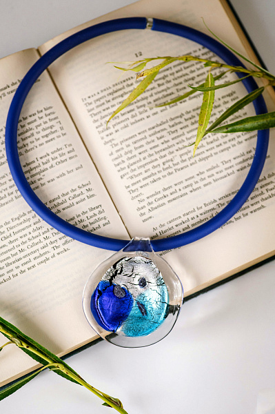 Кулон Tartaruga (синий, синий, голубой, прозрачная) Италия ENZO BENZO 