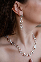 Серьги Ciclon 251605 (г/п: серебро, 6х1 см) Испания Amarre