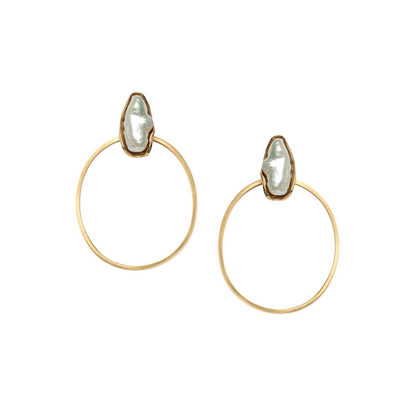 Серьги Periwinkle (жемчуг, г/п: золото) Греция Katerina Vassou KV25.2-308785G