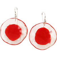 Серьги Prue flora красный,3.3х3.3 см Голландия ZSISKA