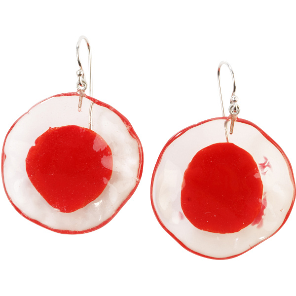 Серьги Prue flora красный,3.3х3.3 см Голландия ZSISKA