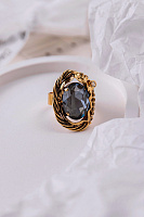 Кольцо Клавдия (кристалл серый с голубым блеском, 2,7х2 см) Италия Claudio Canzian 002 01 126