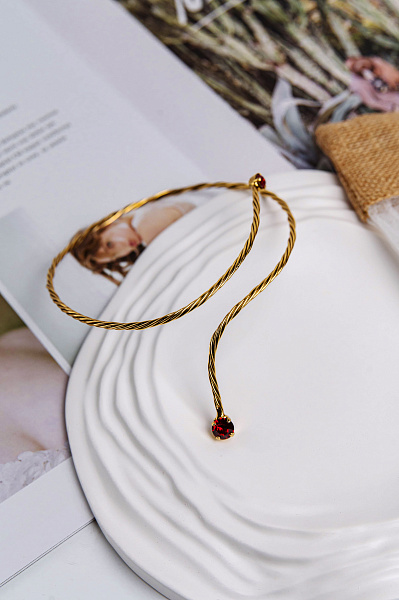 Колье Поцелуйчик (кристаллы красные) Италия Claudio Canzian 002 05 452