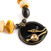 Колье (Агат, цитрин, орех, кр. Preciosa,) 10113921 Россия