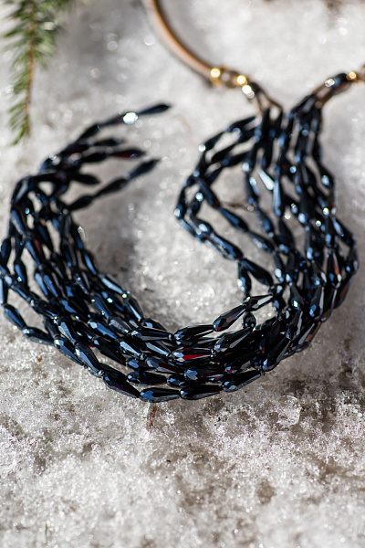 Колье Водопад (Богемское стекло, каучук) Италия Perfetto