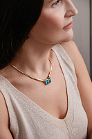 Колье Леденцы (кристалл бирюзовый, 17х12 см, 46 см) Италия Claudio Canzian 002 05 409